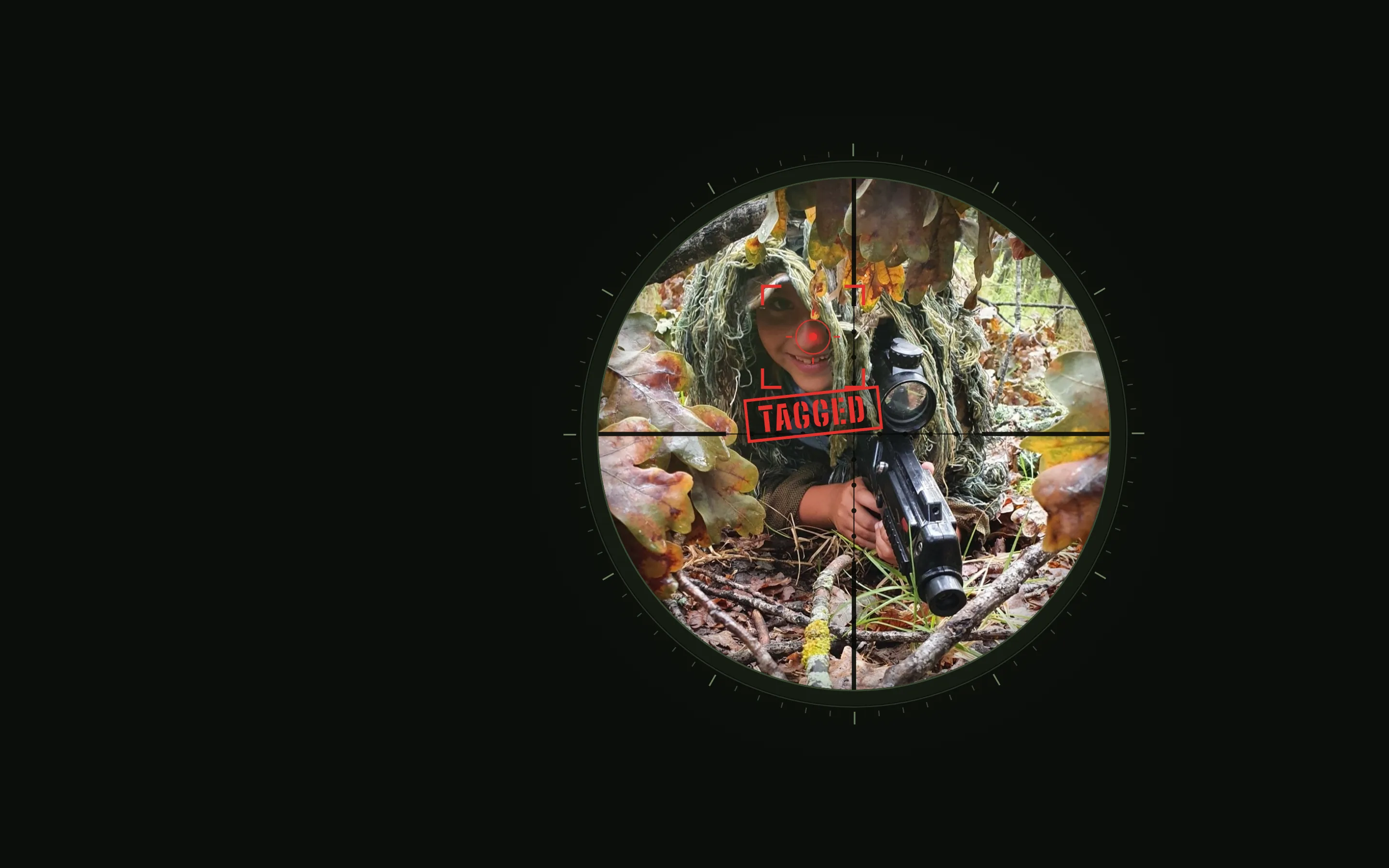 Through the scope: The headband vibrates when you're hit.